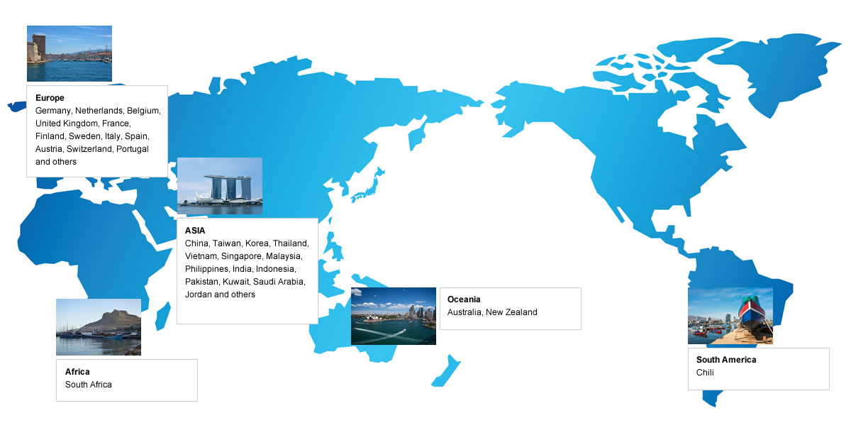 World Map Service Area